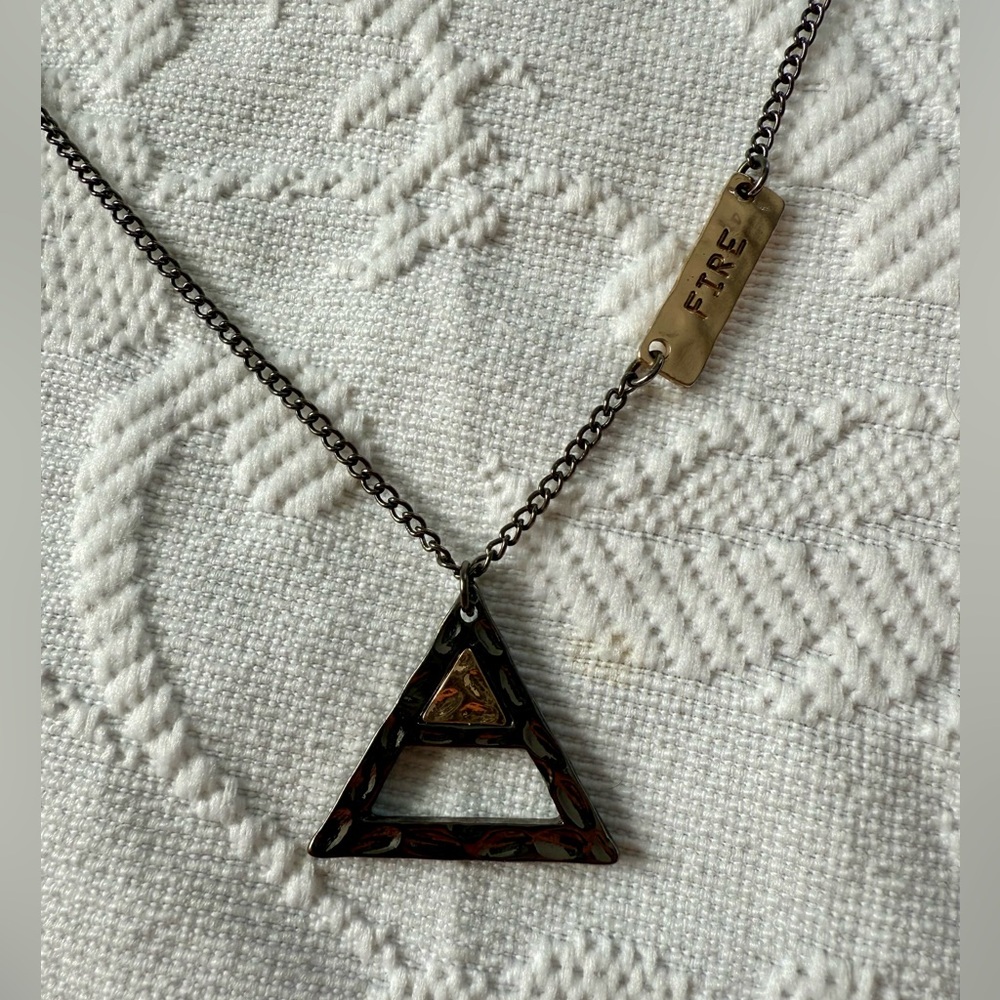 Fire Element Necklace with Copper Accents